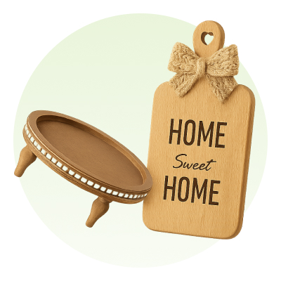 محصولات چوبي ( شلف و رايزر و ميز چوبي)