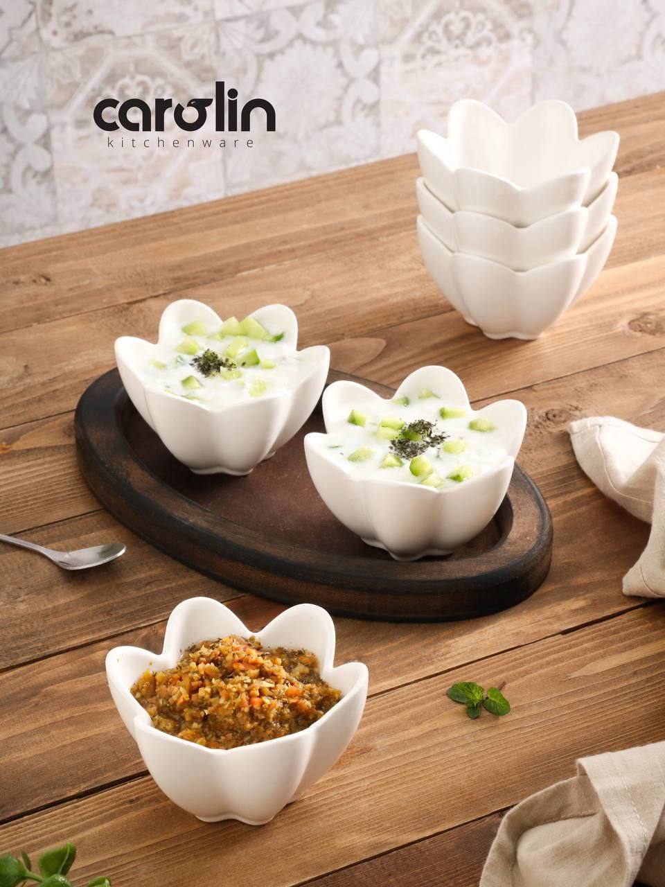 پیاله سرامیکی ماست خوری لاله 6 عددی