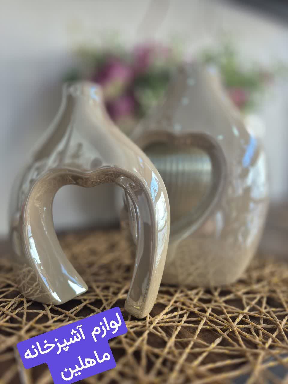 گلدان قلبی دوتایی