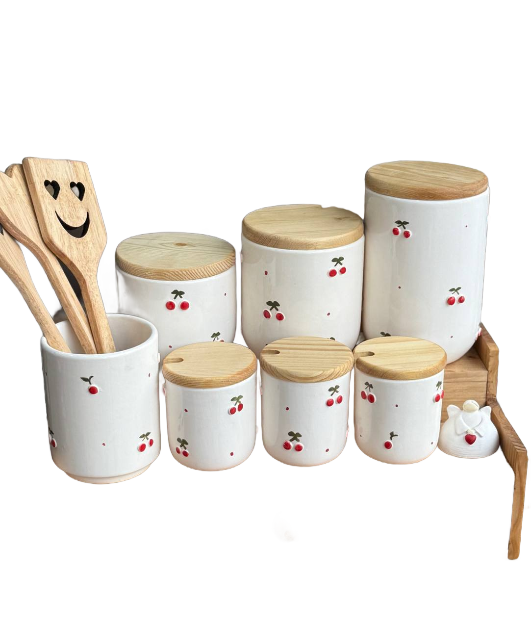 بانکه جا ادویه ای سرامیکی آلبالویی