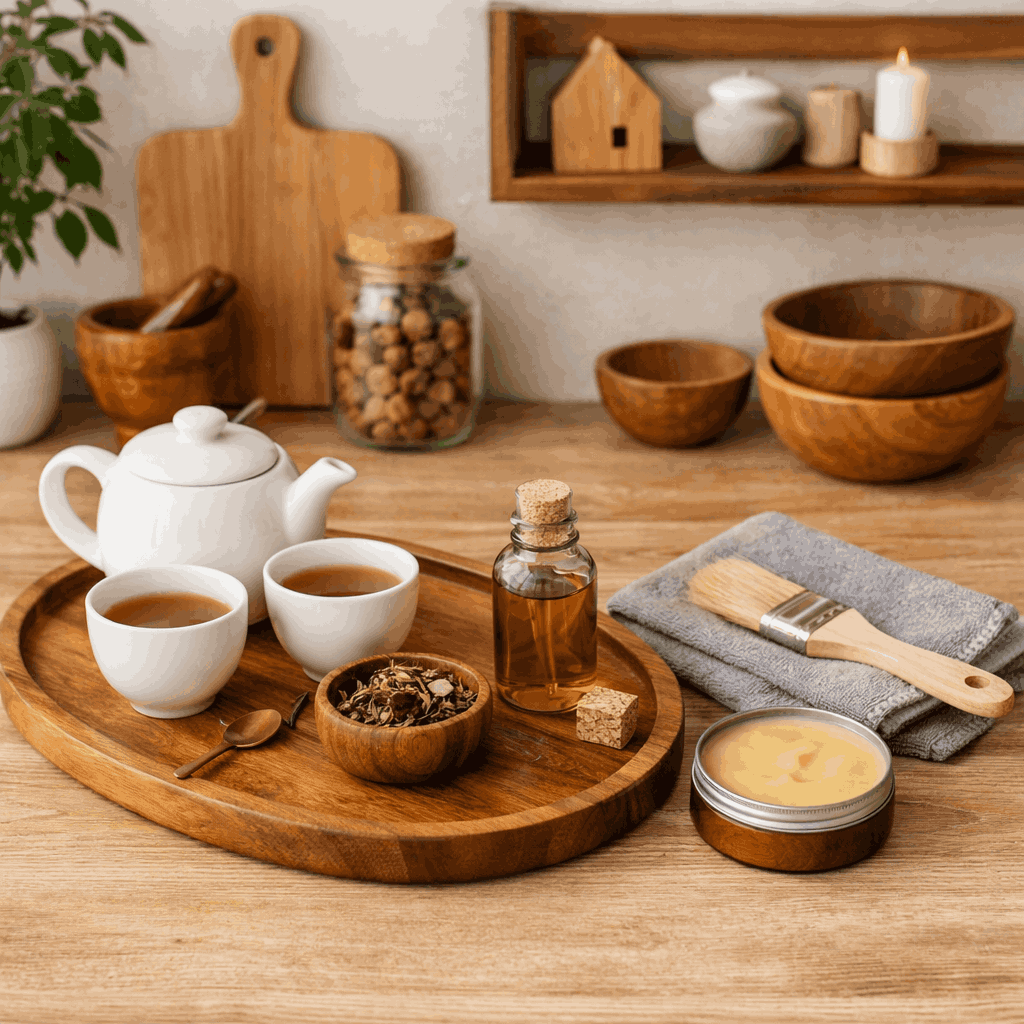 نگهداری وسایل دکور و پذیرایی چوبی